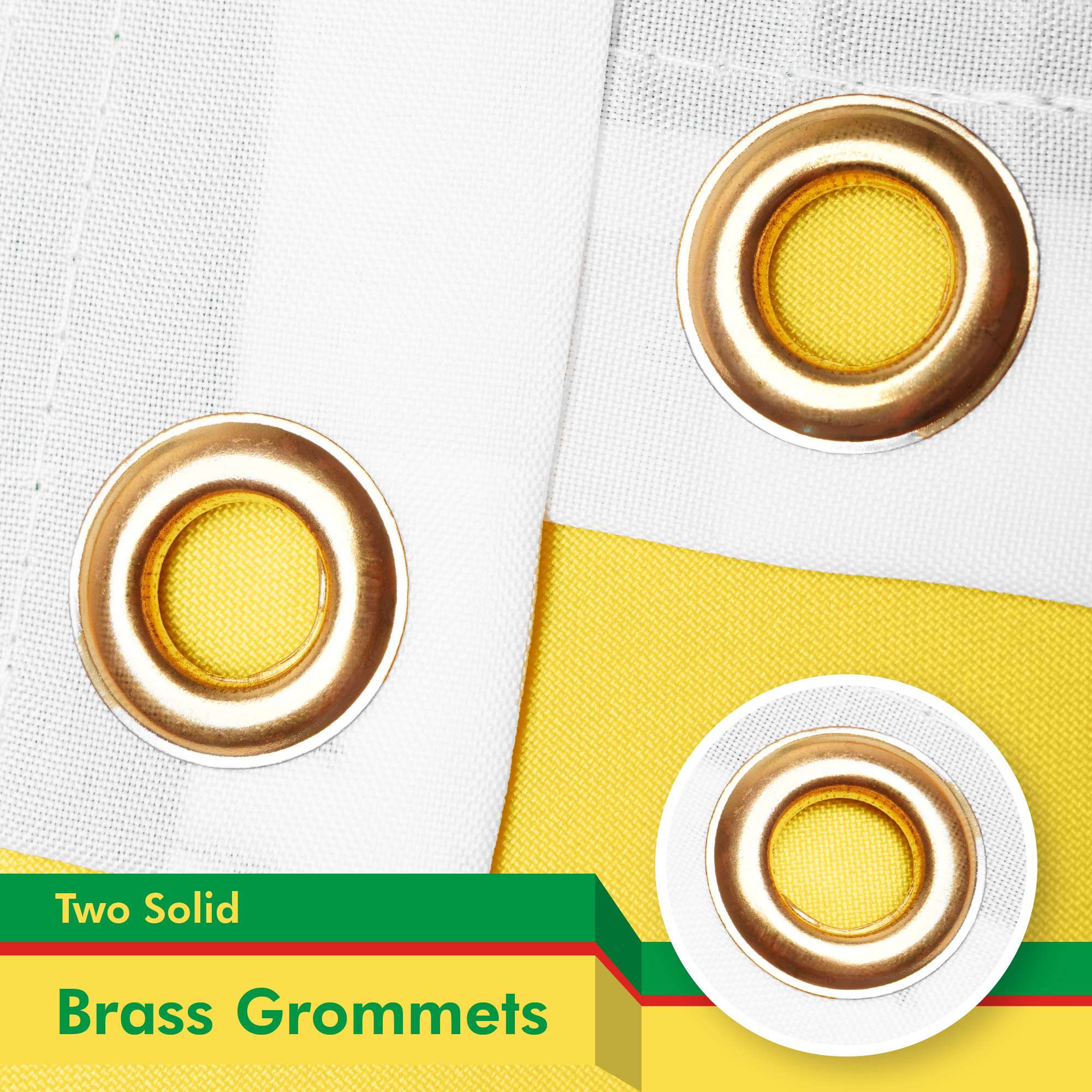 Two Solid Brass Grommets