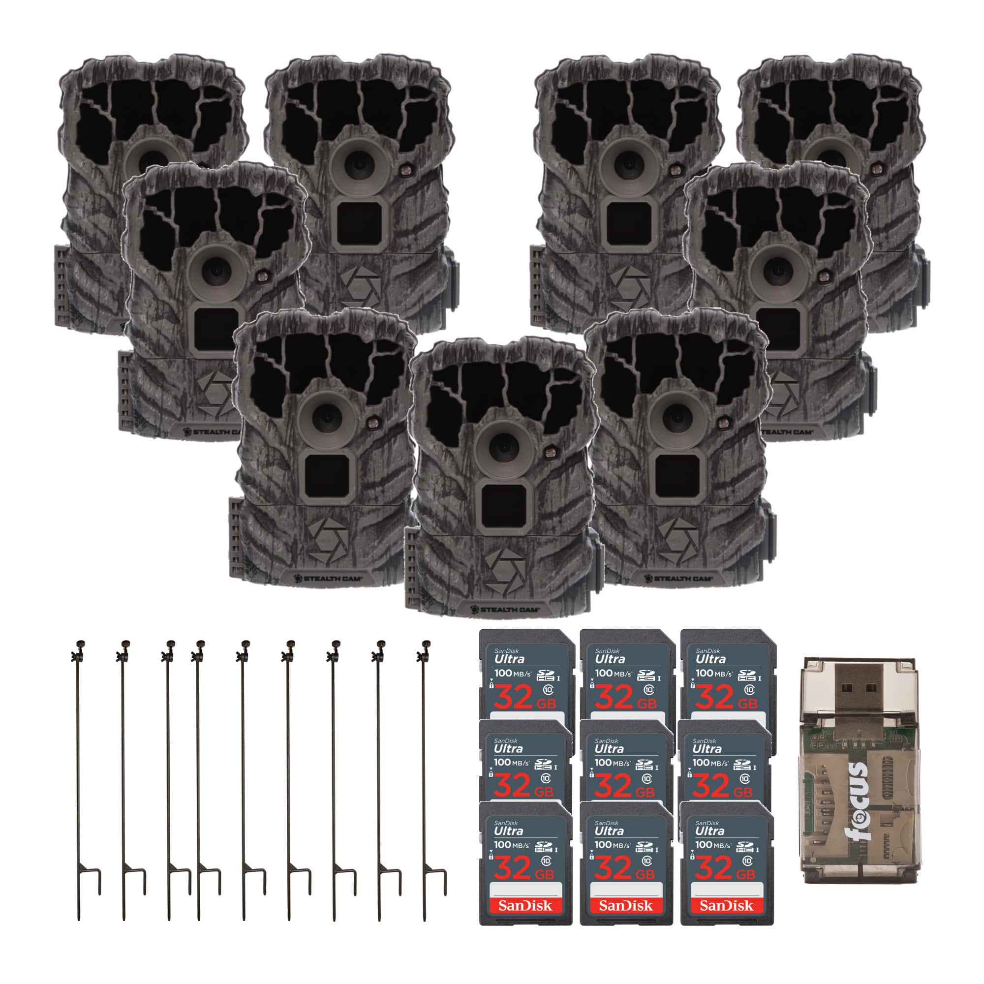 Stilletto - Stealth Cam Browtine 14MP Camera (9-Pack) with Camera Holder Posts Bundle price history on PriceWatchPro