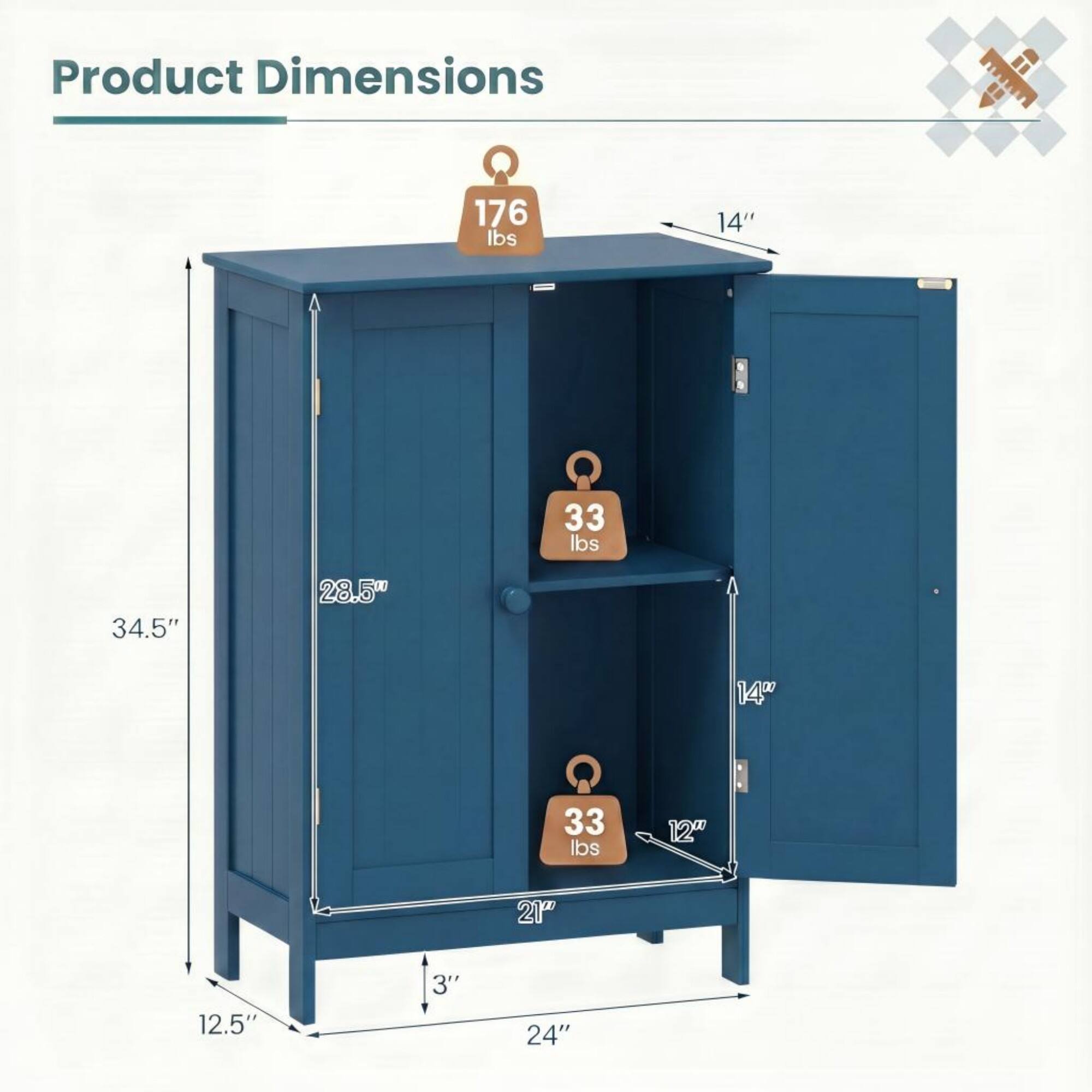 Product Dimensions: 176 lbs, 14" x 33 lbs, 34.5" x 28.5% x 140, 33 lbs, 12" x 21" x 12.5" x 3" x 24"