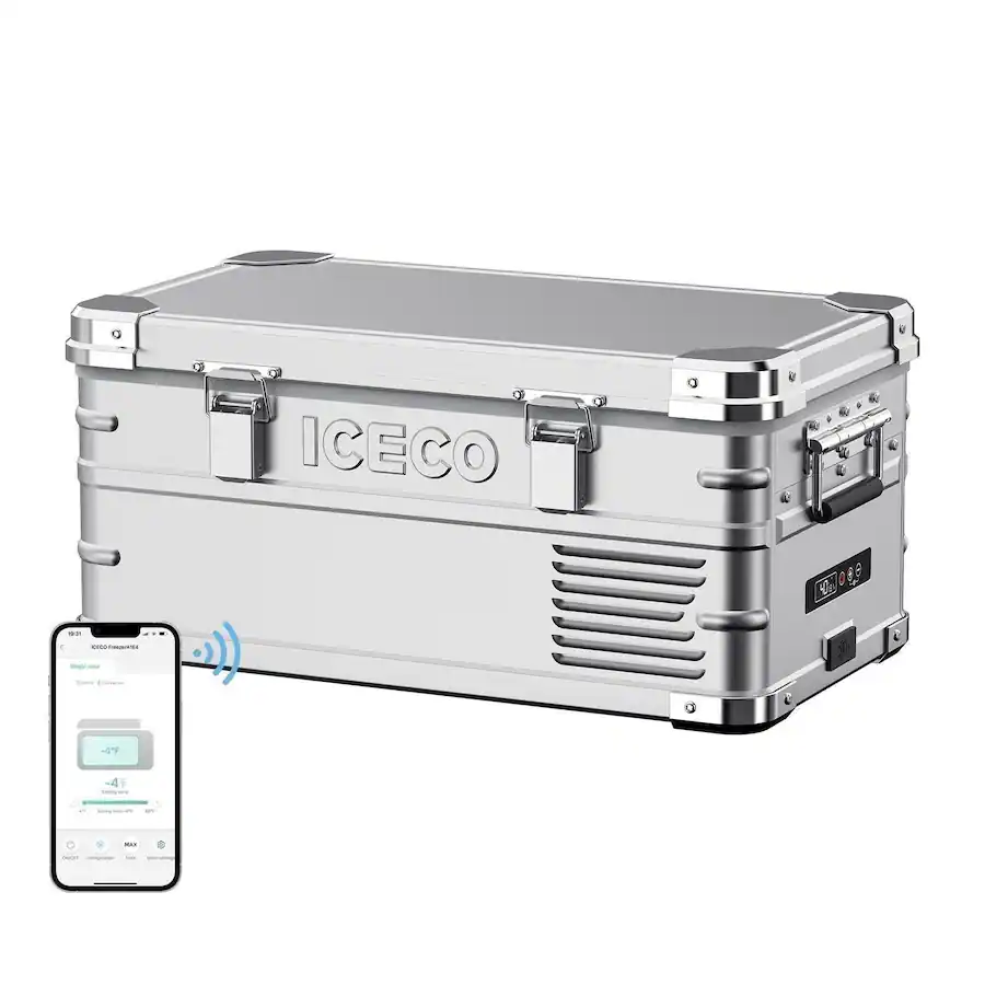 Color Iceco ICECO APL20 Aluminum Single Zone 21QT Portable Cooler Silver MC-APL20 ...