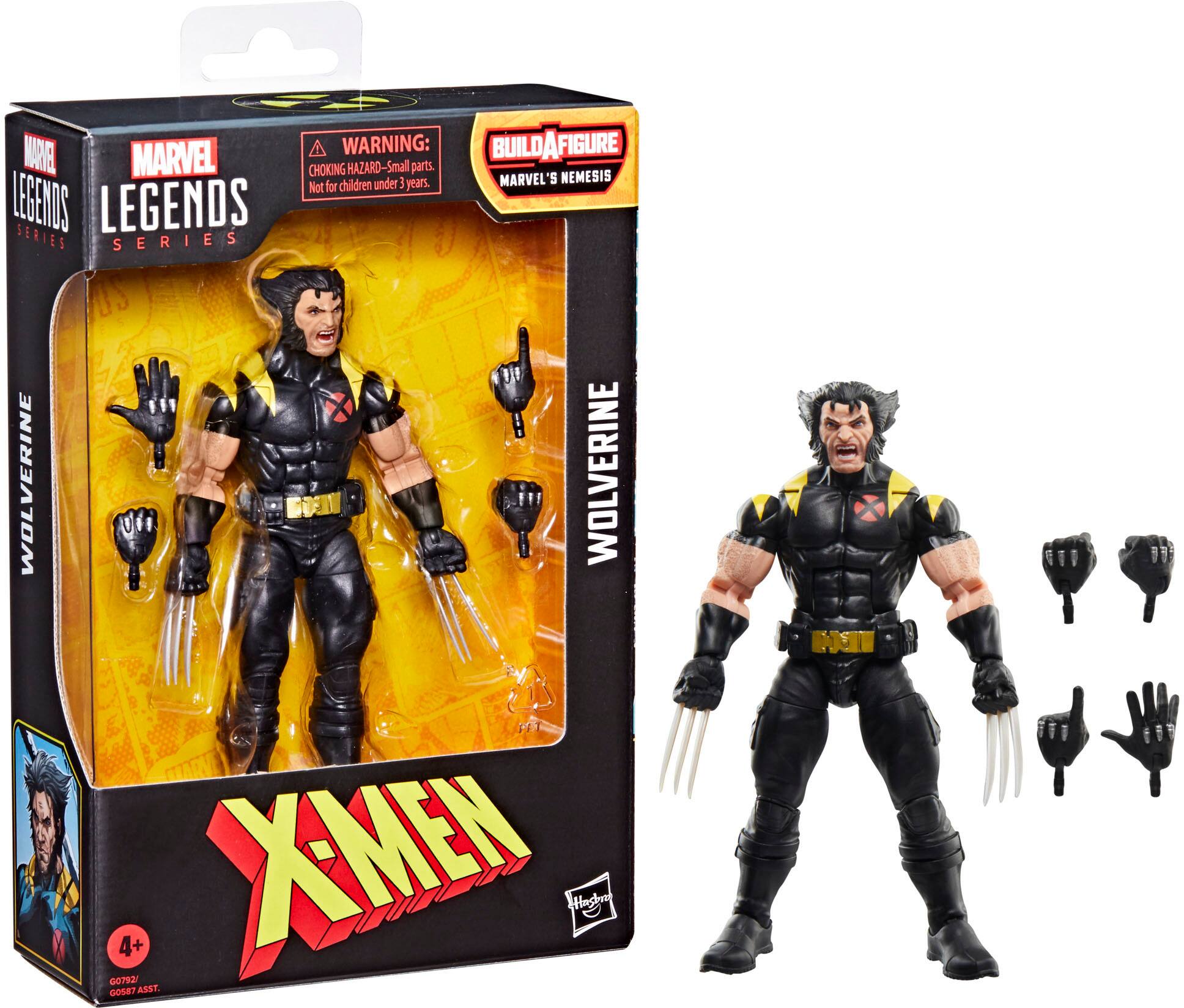 WARNING: BUILD-A-FIGURE MARVEL CHOKING HAZARD-Small parts. Not for children under 3 years. LEGENDS SERIES X-MEN WOLVERINE GO792 4+ ASST.