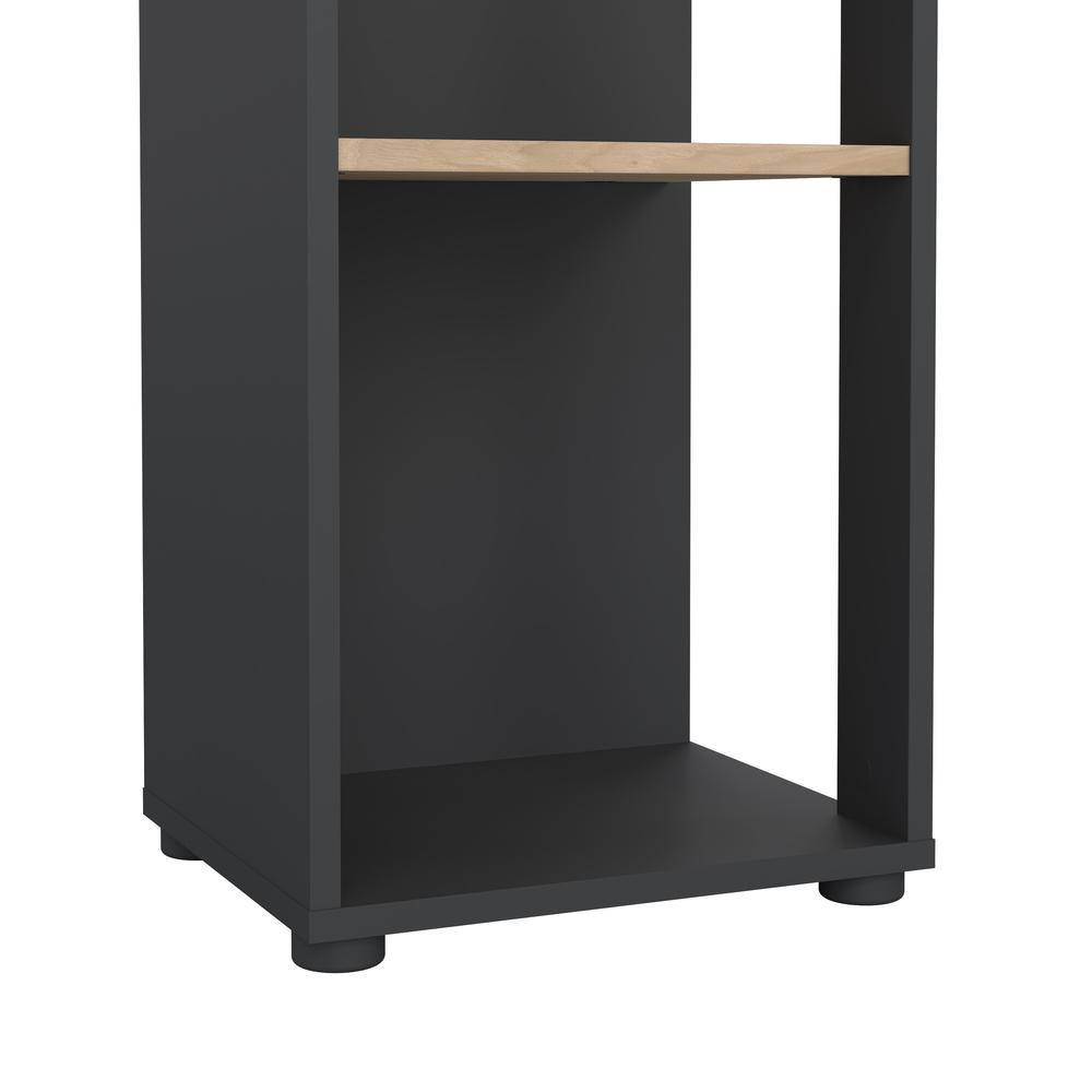 Alt View 1. Tvilum - Sign Open Narrow 5 Shelf Boockase, Matte Grey/Jackson Hickory - Gray.