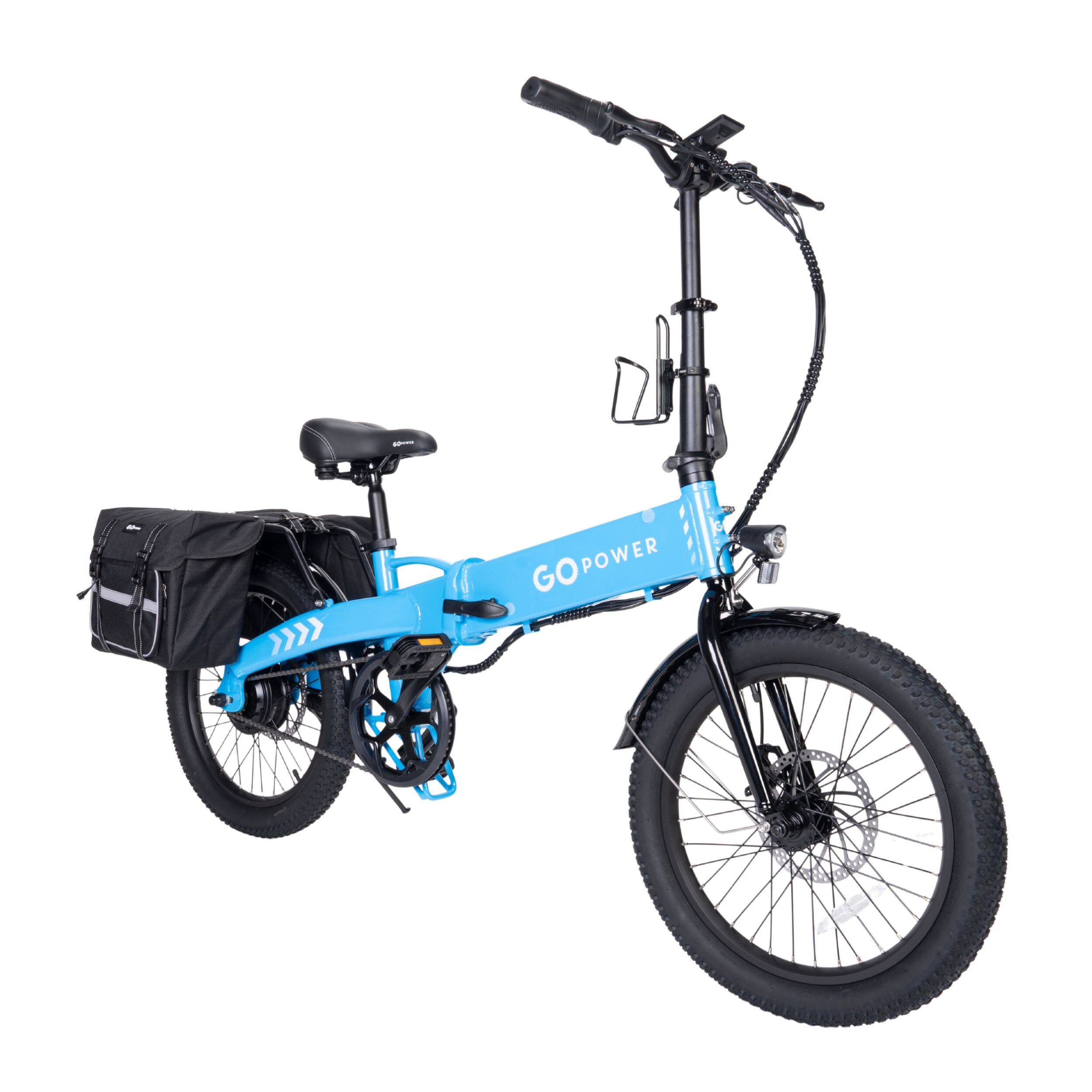 Alt View 3. GoPowerBike - GoPowerBike GoLite Folding Electric Bike | 20" | 750W | 20mph | 45+ Mile Range | Blue - Blue.