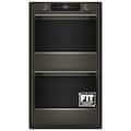KitchenAid - 30" Smart Built-In Double Electric Wall Oven with Intelligent Cooking Camera - Black Ore