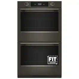 KitchenAid - 30" Smart Built-In Double Electric Wall Oven with Intelligent Cooking Camera - Black Ore
