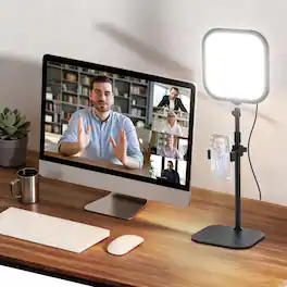 Neewer - Basics 10.8" Video Conference Light, 15W Bi-Color, CRI95+, w/ Stand, Phone Holder