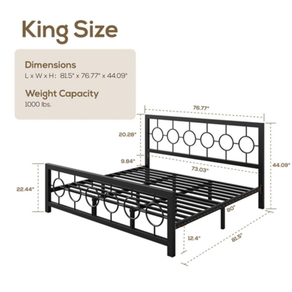 King Size

Dimensions  
L x W x H: 81.5" x 76.77" x 44.09"

Weight Capacity  
1000 lbs.

- 76.77"
- 20.28"
- 9.84"
- 73.03"
- 44.09"
- 22.44"
- 80"
- 12.4"
- 81.5"
