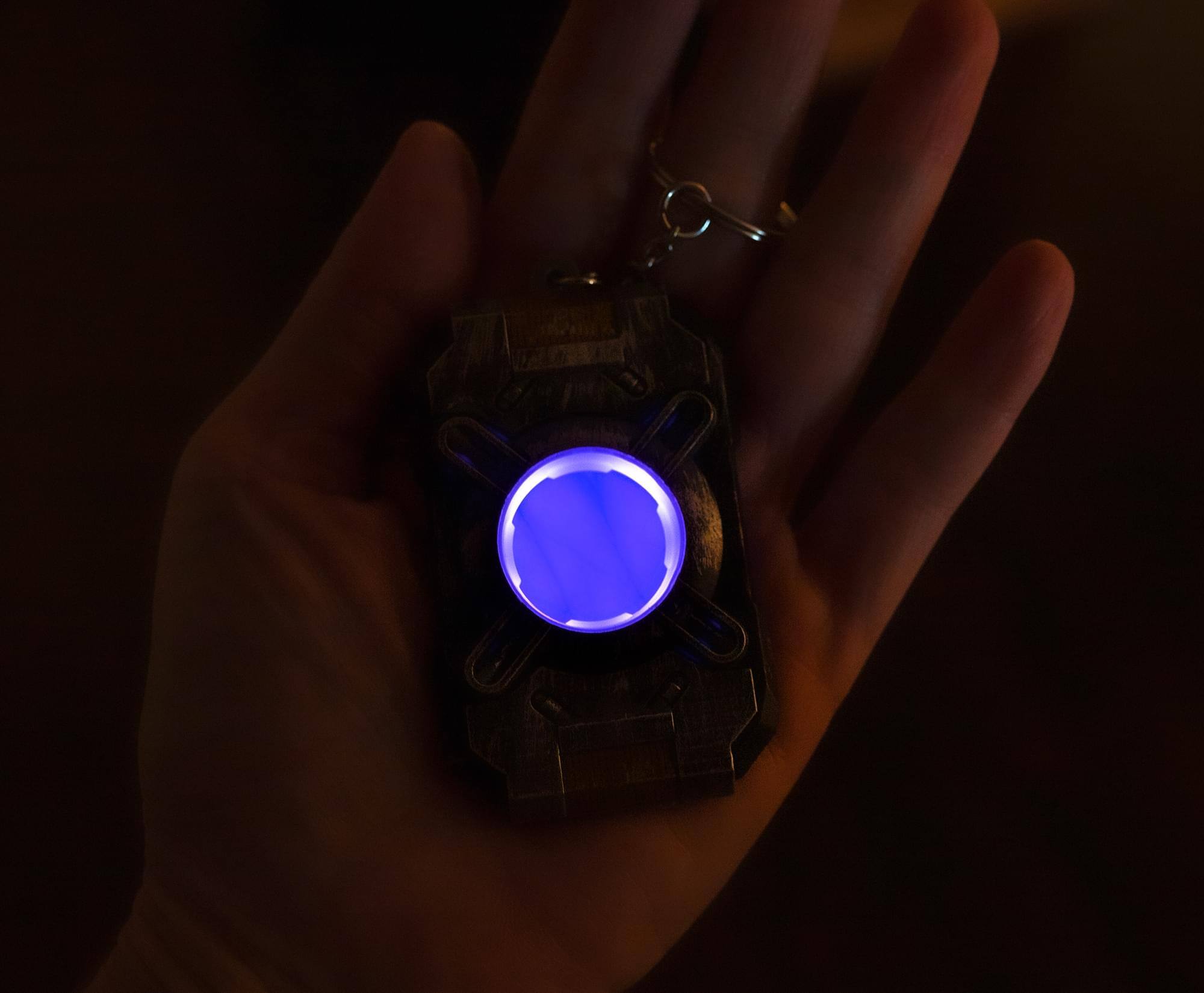 Alt View 2. Ukonic - HALO Light-Up Cortana Chip Replica Pendant Keychain - Blue.