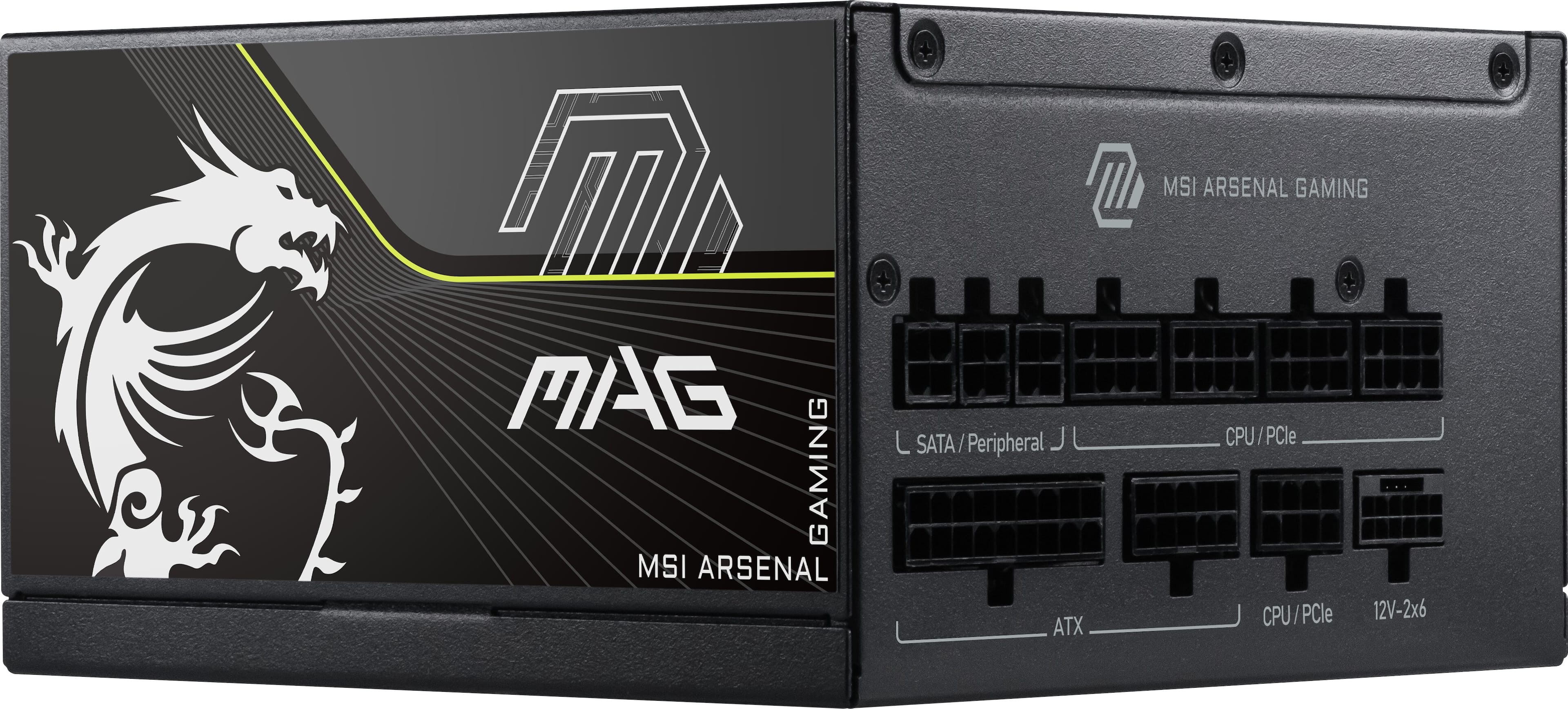 MSI - MAG A1000PLS PCIE5 - Full Modular - 80 Plus Platinum 1000W - 105°C Main Capacitor - ATX 3.1 Ready - Gaming Power Supply - Black price history on PriceWatchPro