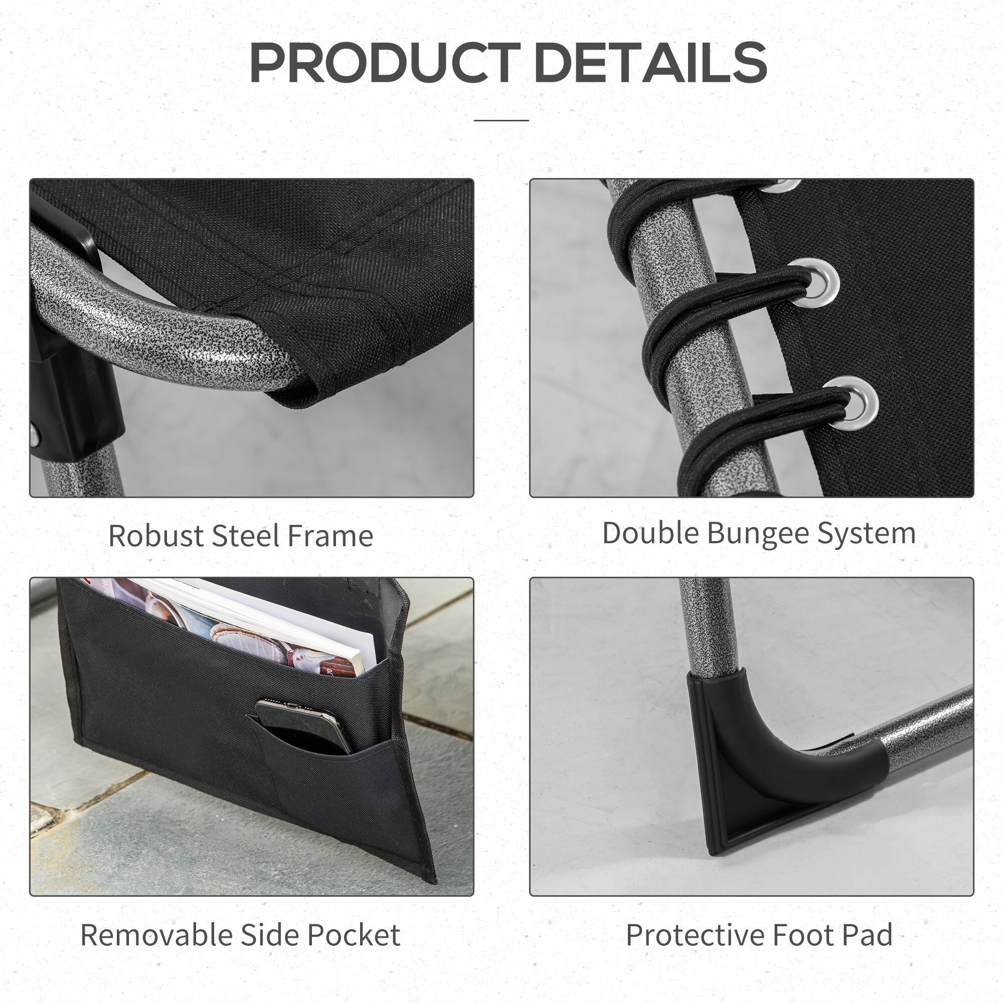 PRODUCT DETAILS
Robust Steel Frame
Double Bungee System
Removable Side Pocket
Protective Foot Pad