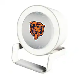 Keyscaper - Chicago Bears Linen Print Nightlight Charger & Bluetooth Speaker - White