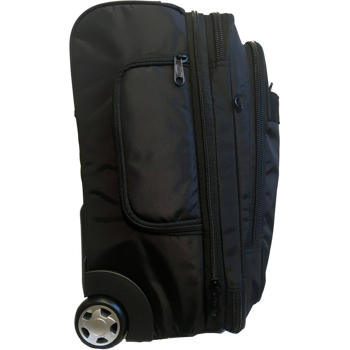 Back. A.Saks - Expandable Upright 17" Under Seat Carry On - Black.