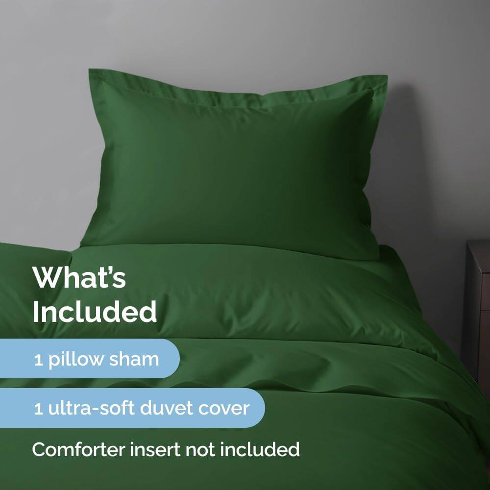 What's Included  
1 pillow sham  
1 ultra-soft duvet cover  
Comforter insert not included