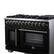 Alt View 6. Forno Appliances - Capriasca 6.58 Cu. Ft. Freestanding Dual Fuel True Convection Range with French Doors - Black.