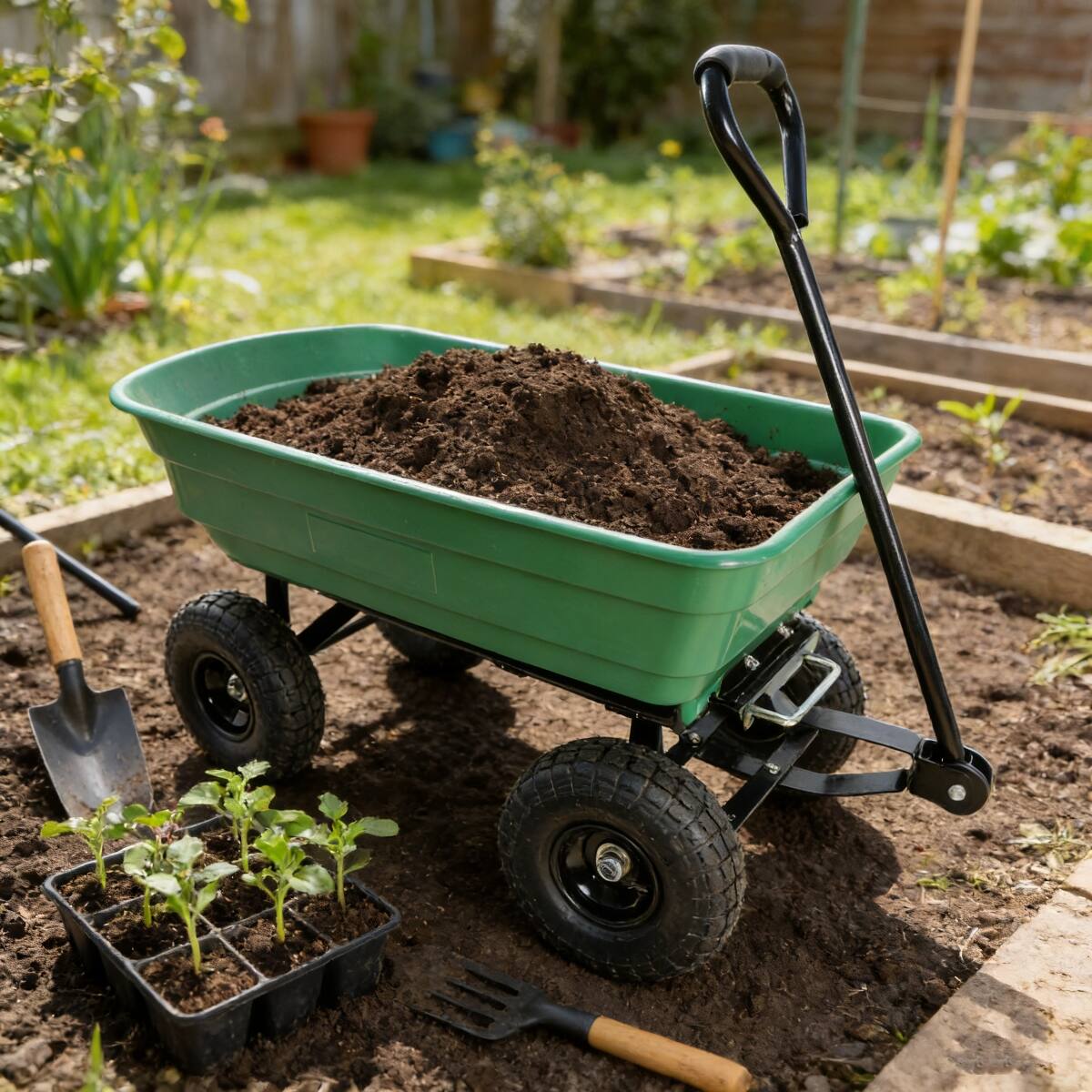 Alt View 9. Loheer - Loheer Poly Garden Dump Truck with Steel Frame 300 lb Capacity.