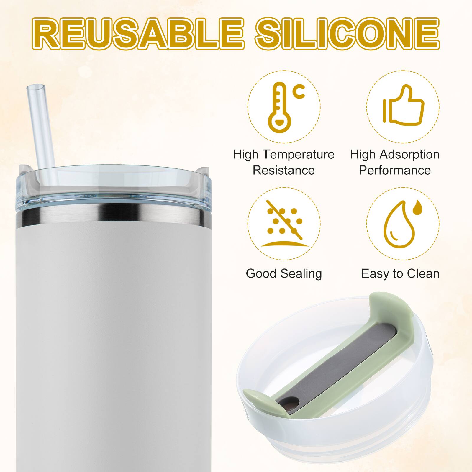 REUSABLE SILICONE

- High Temperature Resistance
- High Adsorption Performance
- Good Sealing
- Easy to Clean