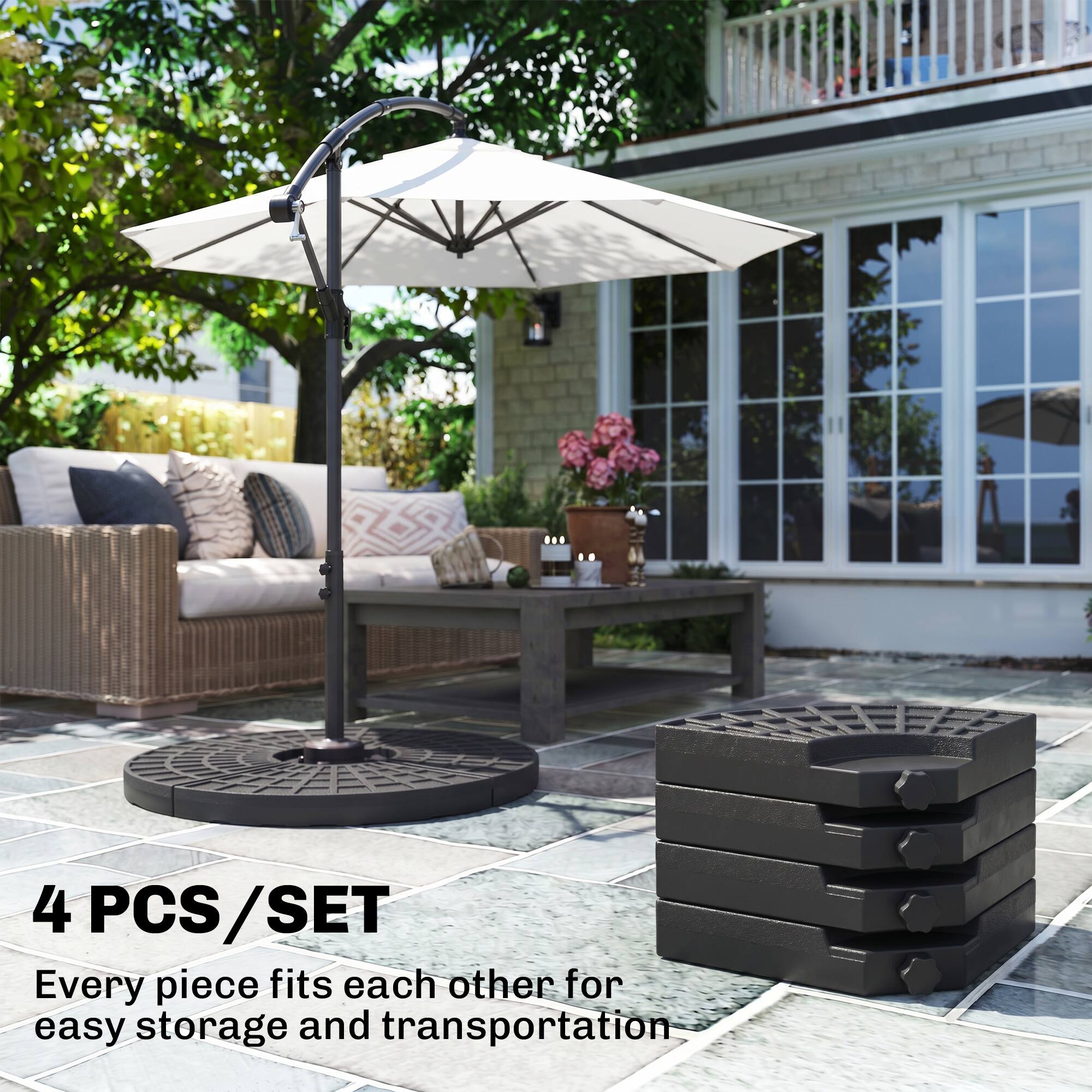 4 PCS/SET  
Every piece fits each other for easy storage and transportation