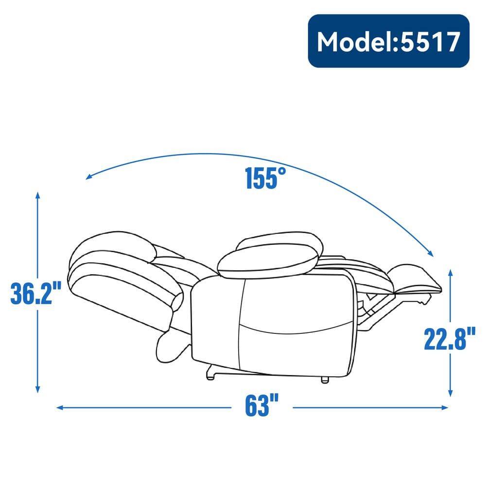 Model: 5517  
155°  
36.2"  
22.8"  
63"