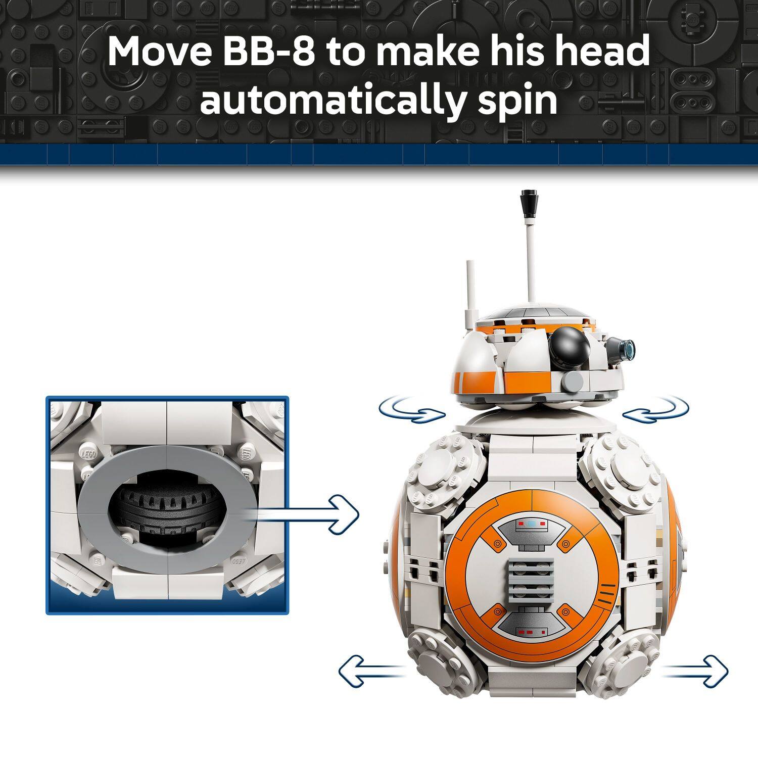 Move BB-8 to make his head automatically spin