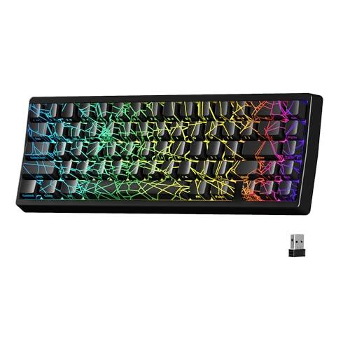 Front. Stamp n Camp - X Xvx M67 60% Percent Wireless Qmk/via Topographic Gaming Tri-mode Thocky Creamy Mechanical Key Board Hot Swappable - Spider Web 1.