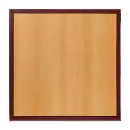 Emma + Oliver - 24" Square 2-Tone High-Gloss Resin Table Top with 2" Thick Drop-Lip - Cherry/Mahogany
