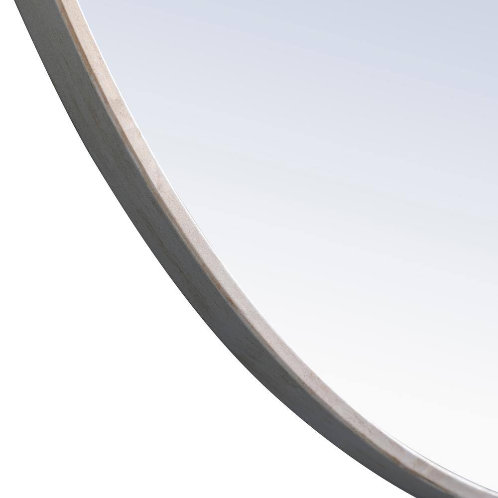 Alt View 6. Elegant Decor - Metal frame Round Mirror 28 inch Silver finish - Silver.