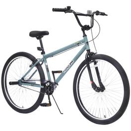 HTUTWOO - Freestyle Bike for Teens - 26" Steel Frame Single-Speed Bicycle with 2 Pegs, Front Caliper and Rear V Brake for Ages 14+ - Blue
