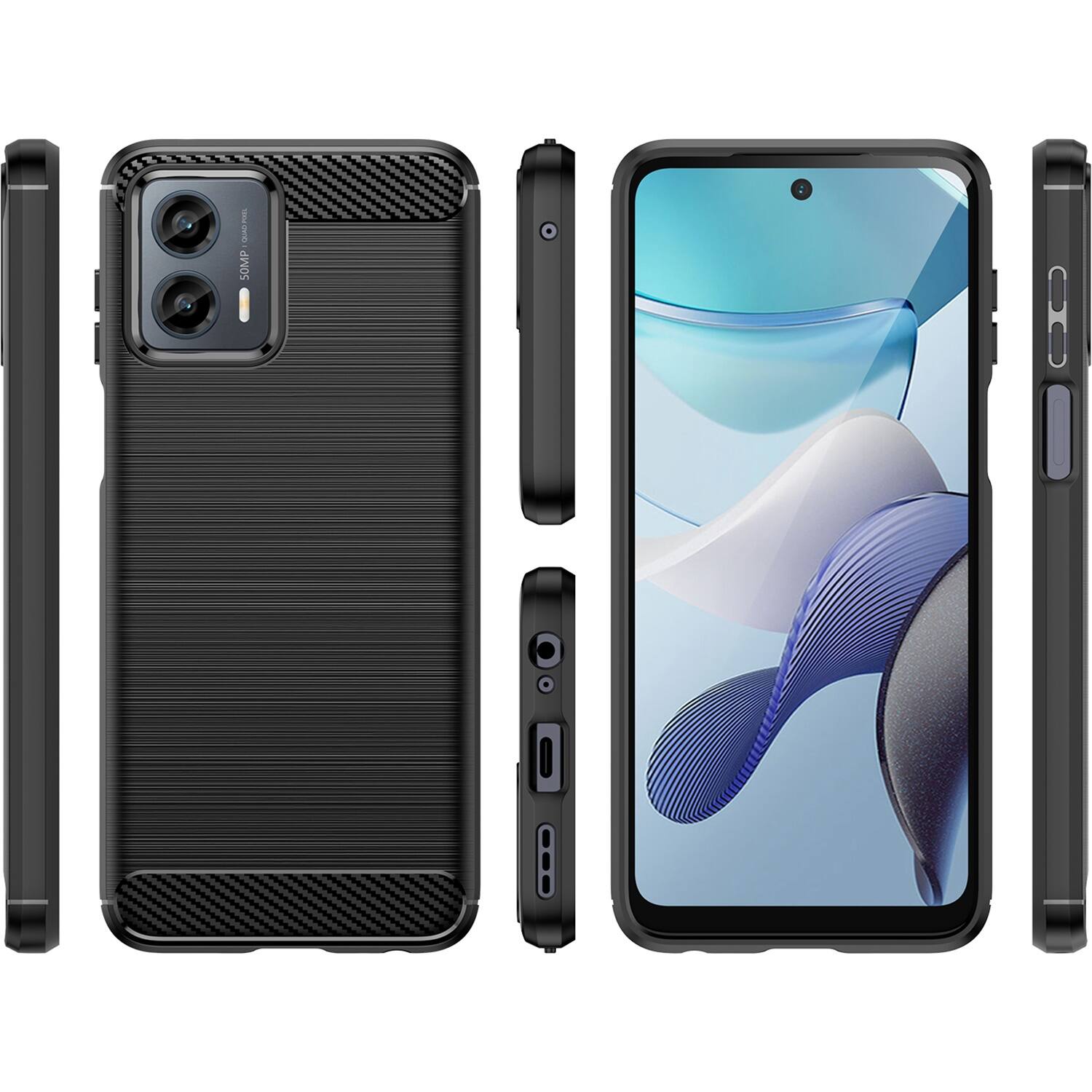 Alt View 13. SaharaCase - Anti-Slip Series Case for Motorola G 5G (2023) - Black.