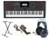 Front. Casio - CT-X5000 Premium Pack with 61 Key Keyboard, Stand, AC Adapter, and Headphones - Black.