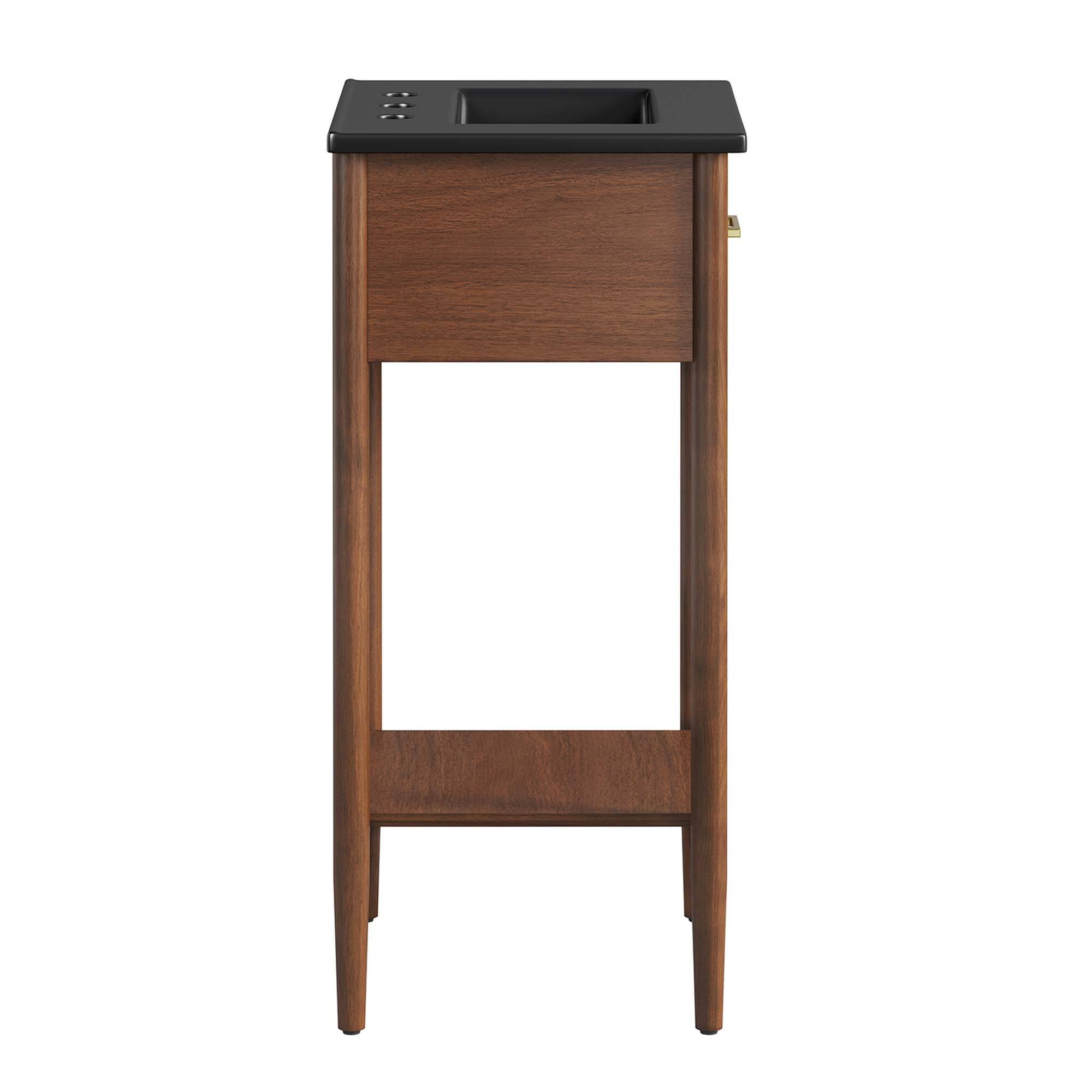 Alt View 2. Modway - Zaire Bathroom Vanity Basin Included by Modway - Walnut Black.