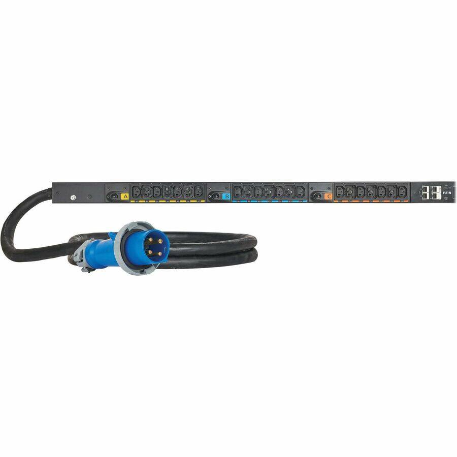 Alt View 8. Eaton - Eaton G4 EVMI4609X 42-Outlets PDU - Metered - 460P9W - 24 x IEC 60320 C13, 18 x IEC 60320 C39 - 230 V AC - Circuit - Black.