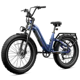 CYCROWN - RomaST All-Terrain Ebike(1000W Motor , 20MPH Top Speed , 90Miles Range) - Blue