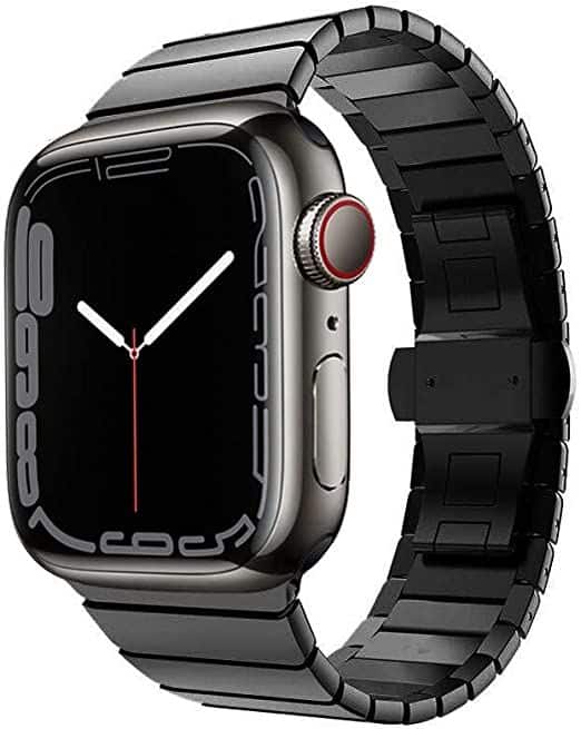 Worryfree Gadgets - Stainless Steel Band for Apple Watch Ultra 49mm for Men Women - Black