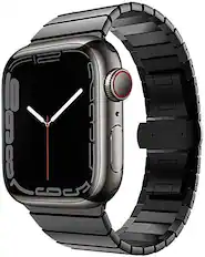 Front. Worryfree Gadgets - Worryfree Gadgets Stainless Steel Band for Apple Watch Ultra 49mm for Men Women - Black - Black.