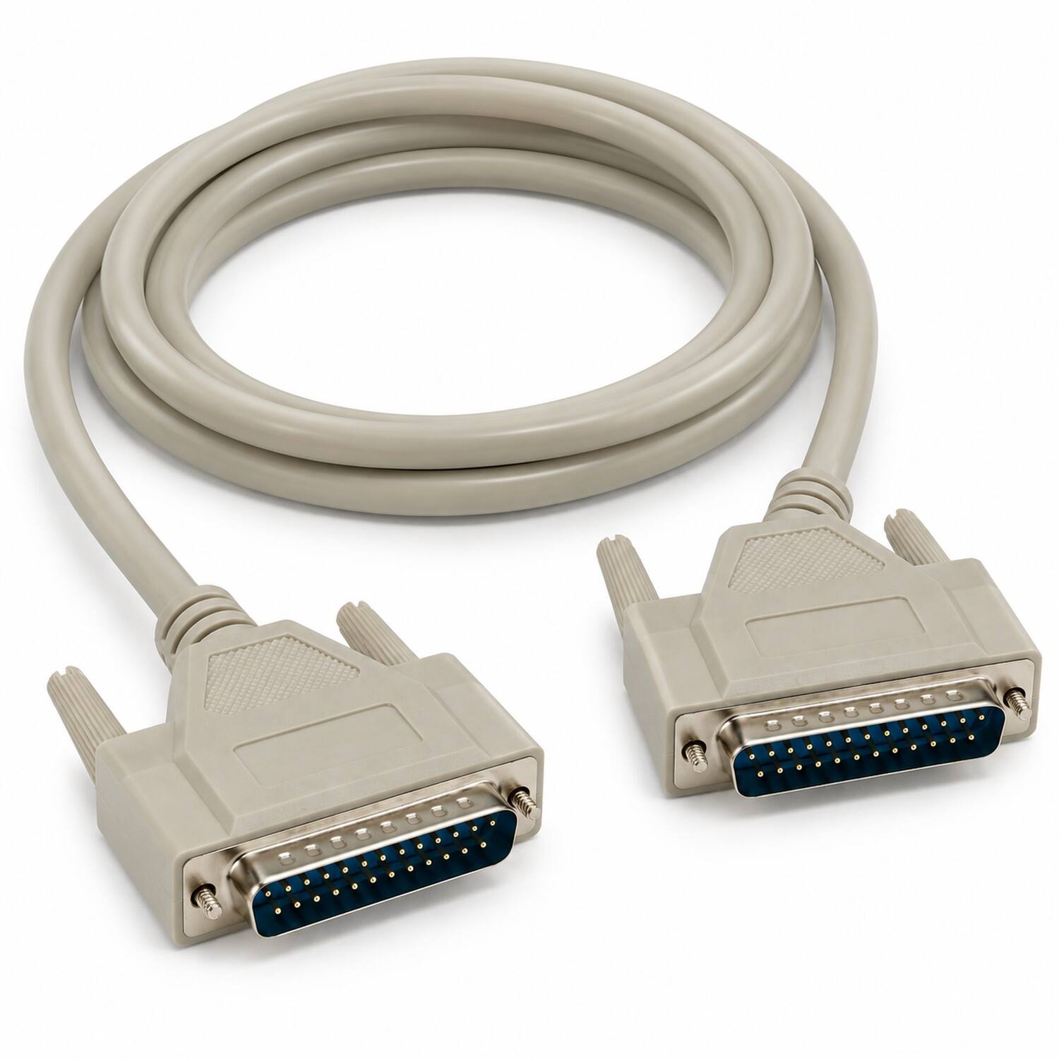 Angle. Sanoxy - 6ft IEEE-1284 DB25M/M Parallel Cable - Beige.