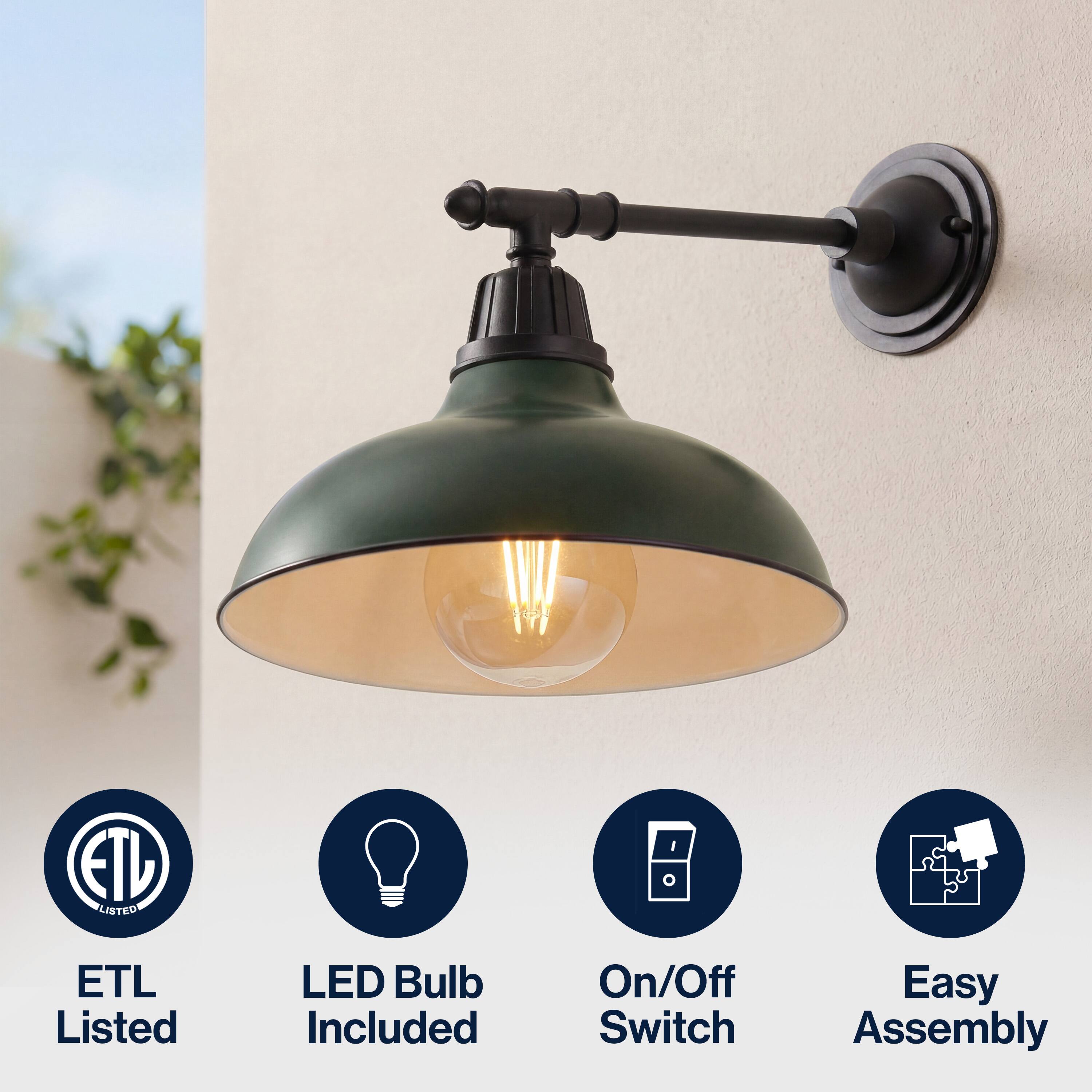 ETL Listed  
LED Bulb Included  
On/Off Switch  
Easy Assembly