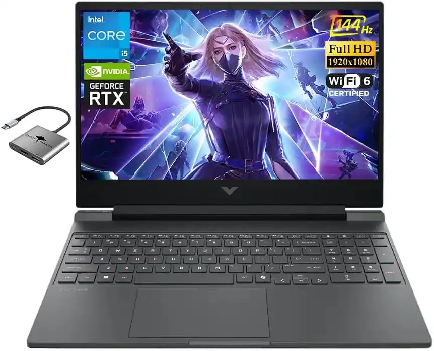 Intel Core i5, NVIDIA GeForce RTX, 144 Hz, Full HD 1920x1080, Wi-Fi 6 Certified