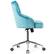 Alt View 16. Costway - Velvet Swivel Office Chair with Nailed Trim - Turquoise.