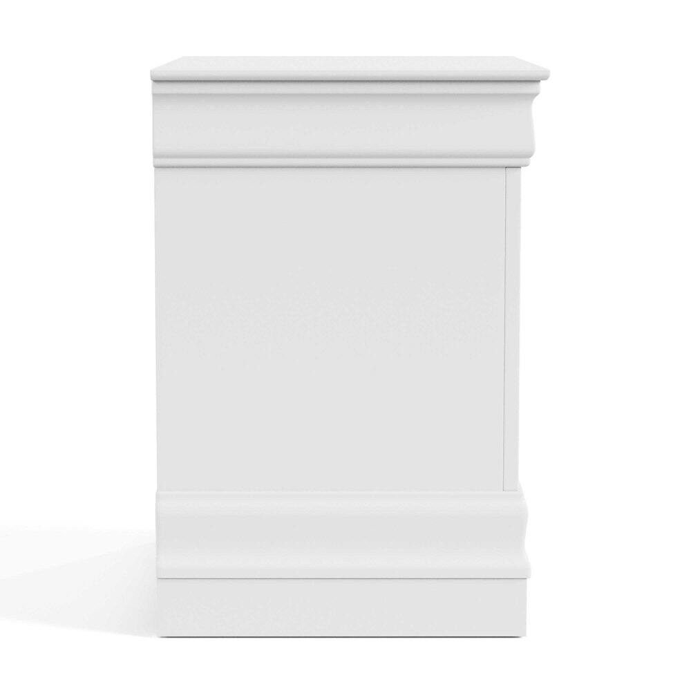 Alt View 2. Furniture of America - Arabella Wood 2-Drawer Nightstands (Set of 2) - White.