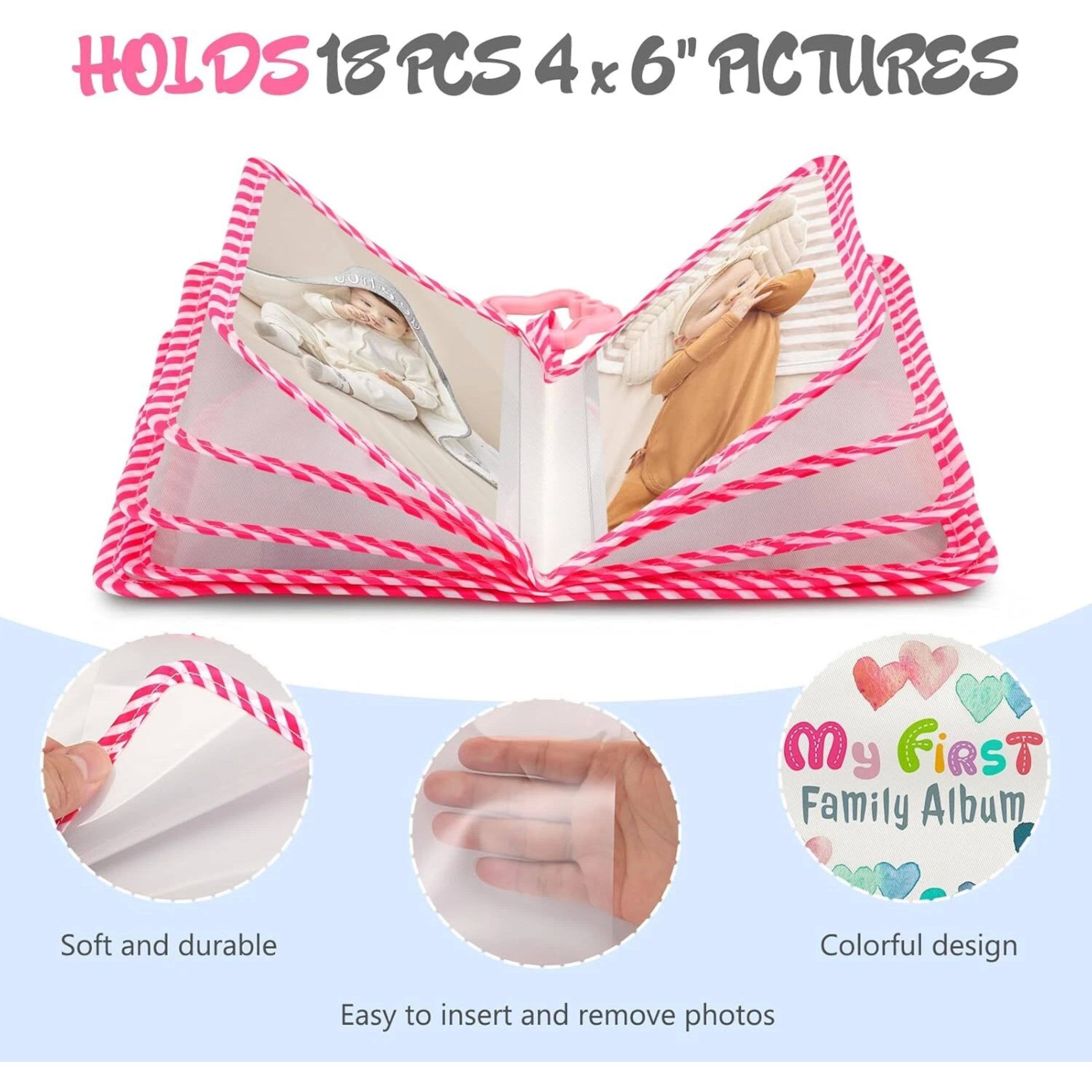 HOLDS 18 PCS 4 x 6" PICTURES

My First Family Album

Soft and durable
Colorful design
Easy to insert and remove photos