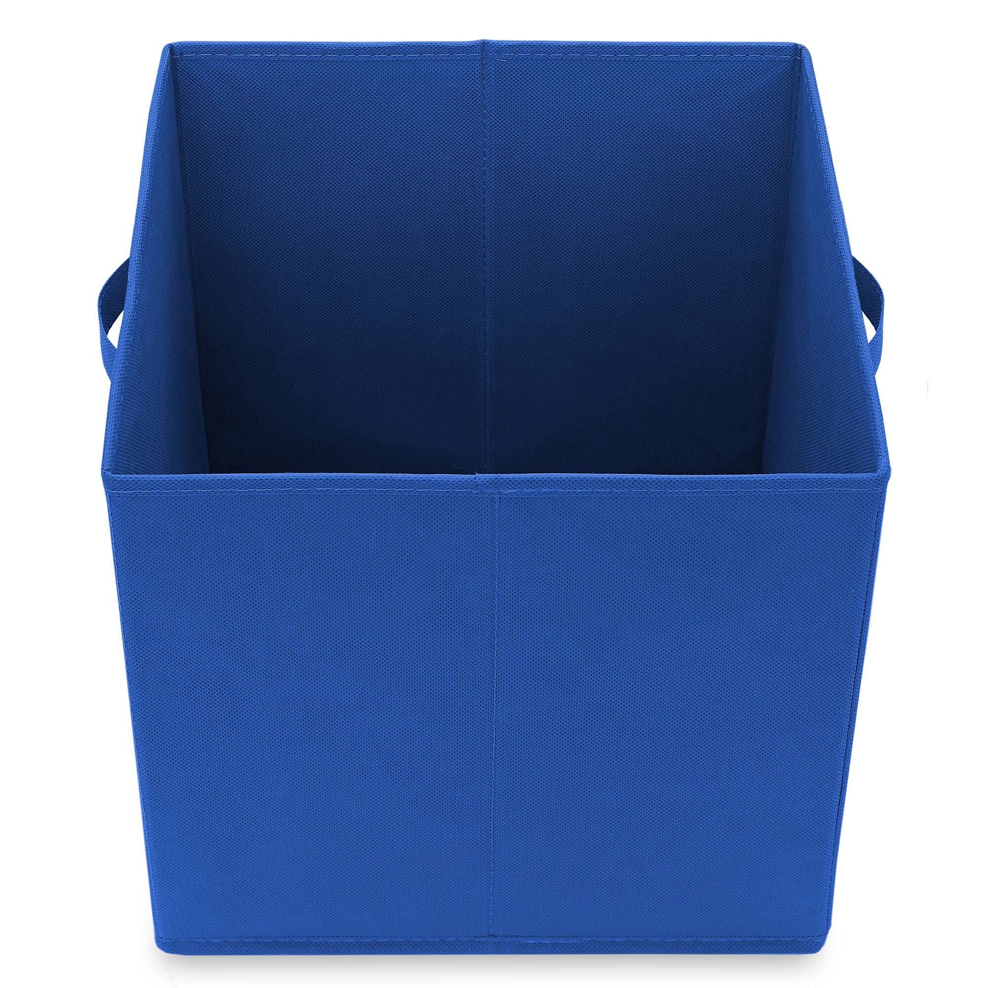 Alt View 3. Casafield - (Set of 12) Collapsible Fabric Cubes - Storage Bins - Royal Blue.