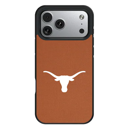 Front. Keyscaper - Texas Longhorns iPhone Solid Design Bump Case - 13 mini - Multicolor.