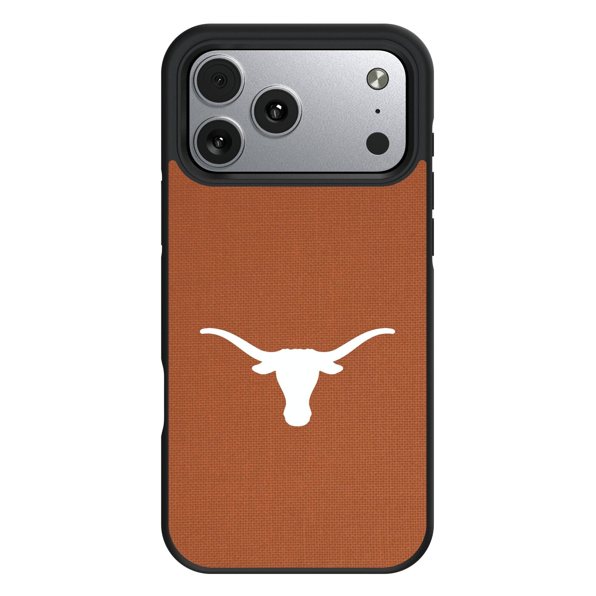 Front. Keyscaper - Texas Longhorns iPhone Solid Design Bump Case - 16 Pro Max - Multicolor.