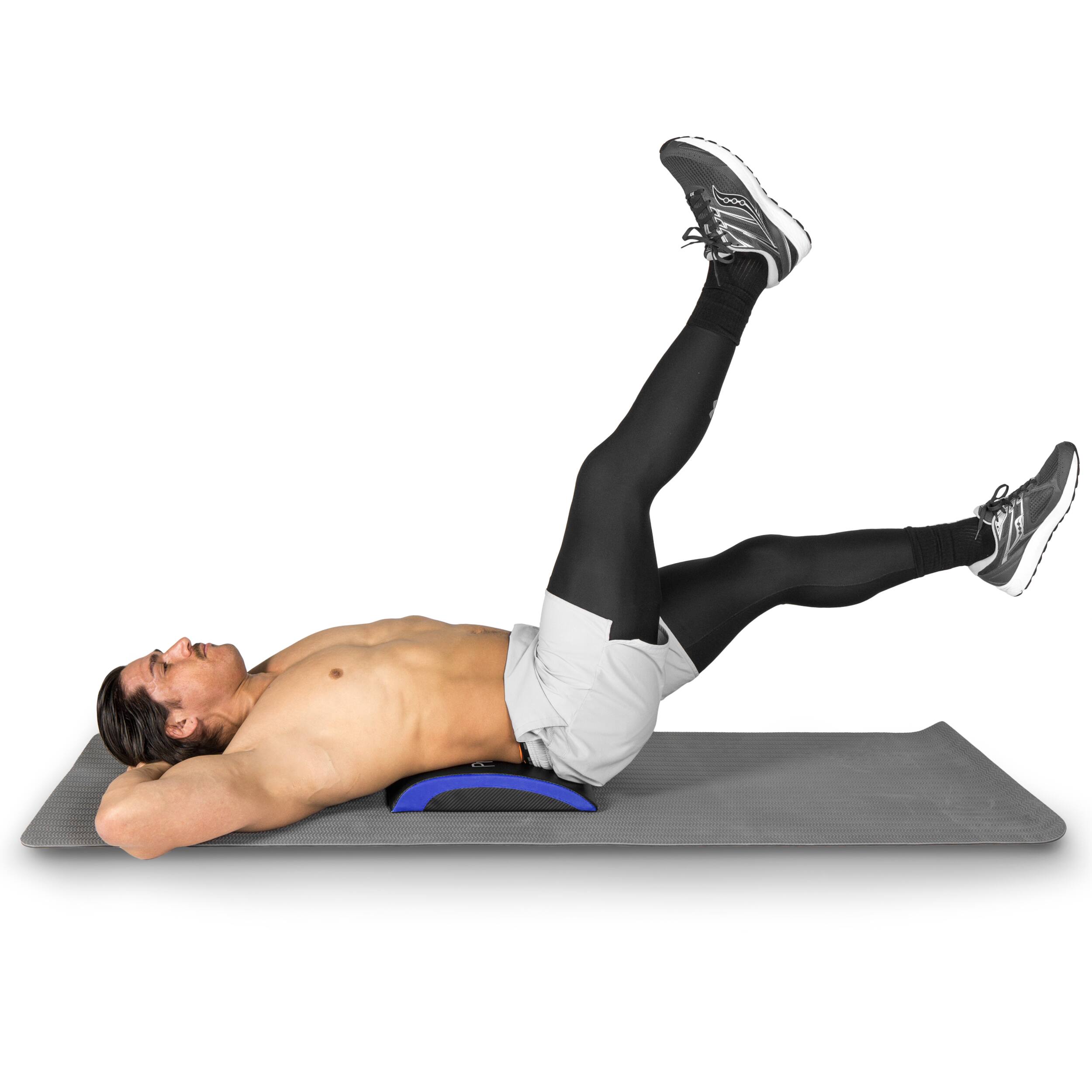 Alt View 3. ProsourceFit - ProsourceFit Abdominal Mat - Black/Blue.