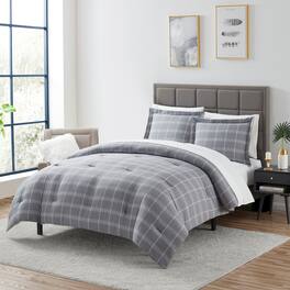 Sweet Home Collection - 7 Piece Chambray Bed in a Bag Comforter & Sheet Set - Queen - Gray