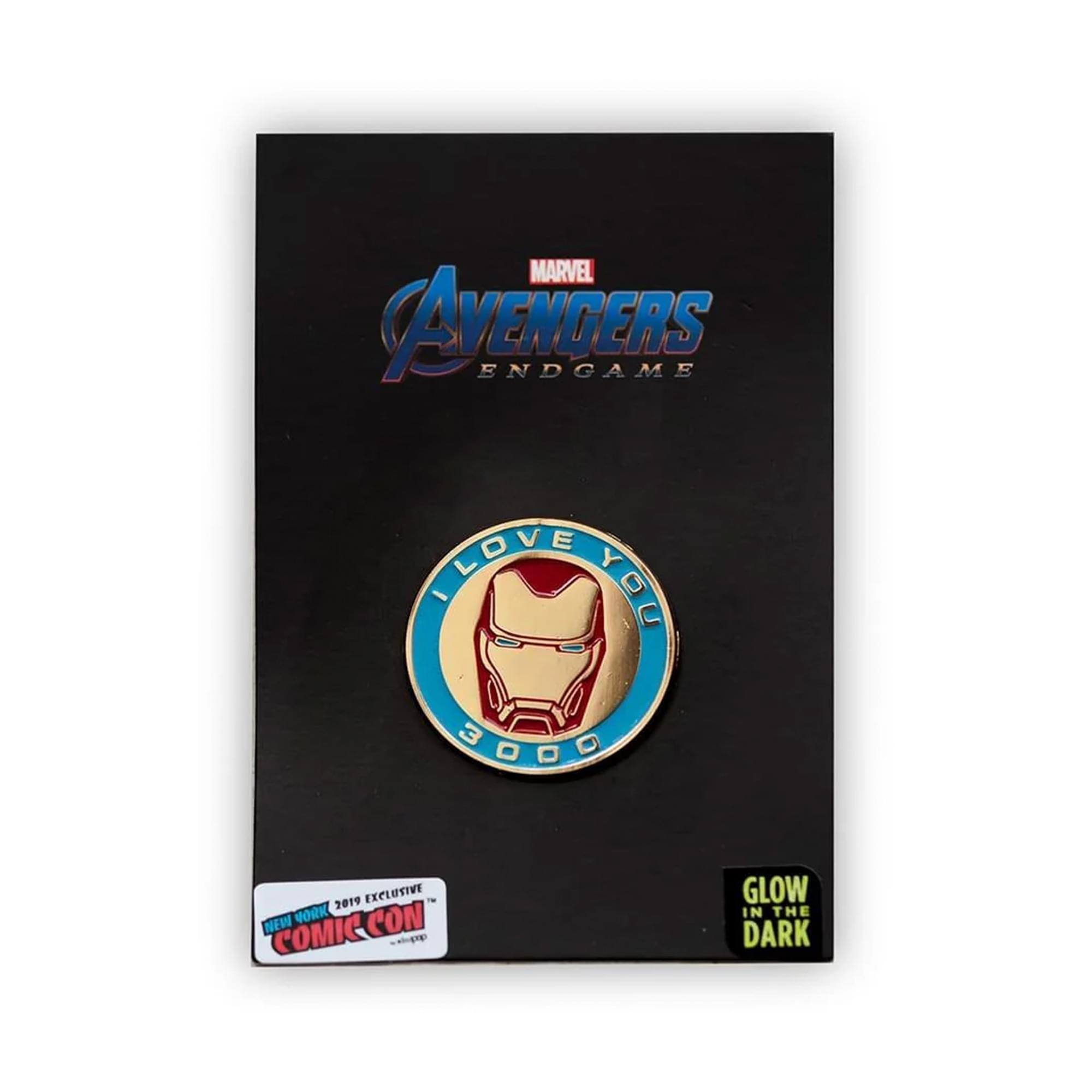 MARVEL AVENGERS ENDGAME LOVE YOU - n 300 2019 EXCLUSIVE - NEW YORK COMIC CON GLOW IN THE DARK