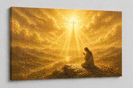 FC Design Large Canvas 24x36" Ready to Hang Heavenly Glow Devotion Art ...
