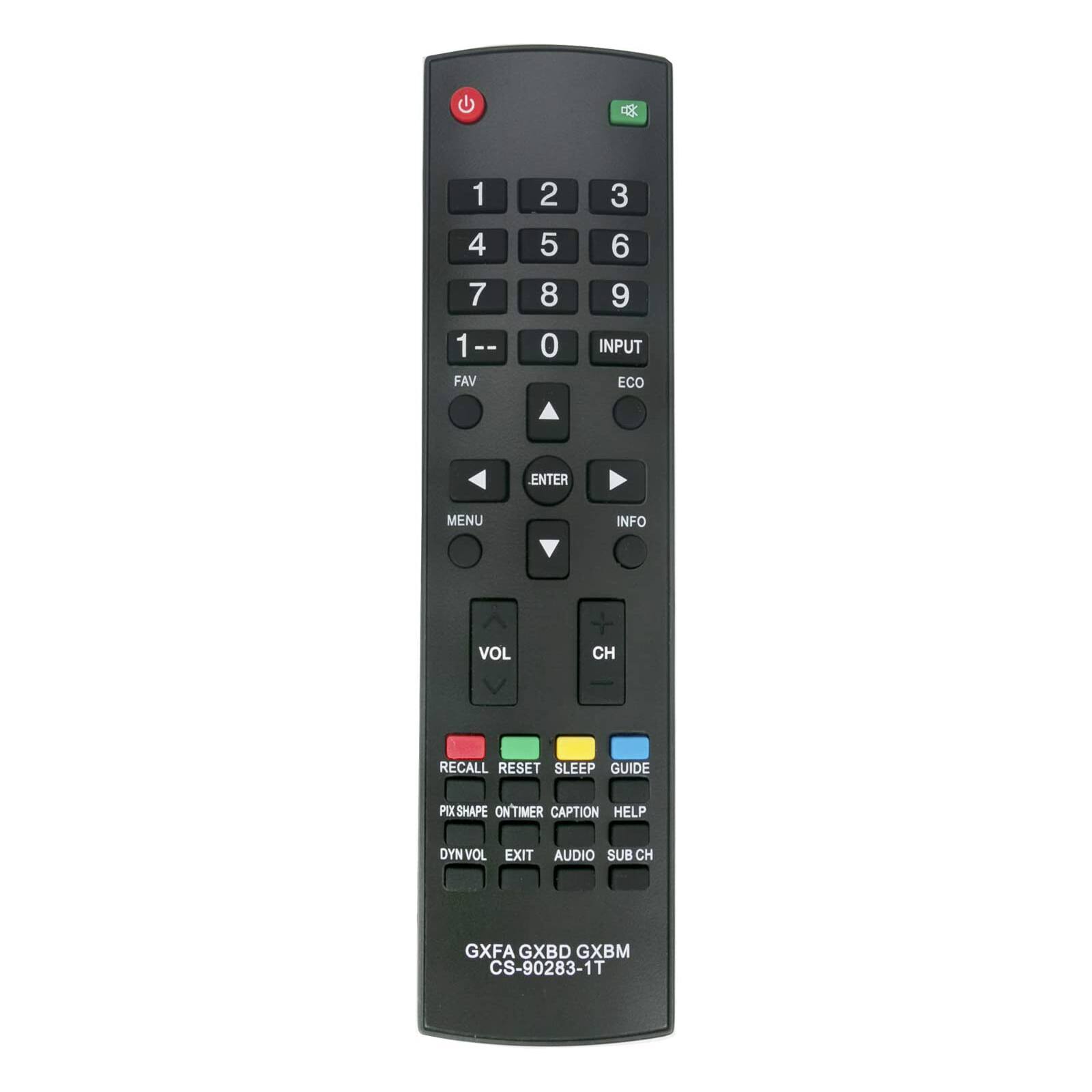 VINABTY - New CS-90283-1T Replaced Remote Control Fits for SANYO TV DP32242 DP55441 DP46142 DP40142 DP42142 DP32640 - Black