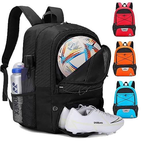 Live At Space - Soccer Bag-soccer Backpack&backpack For&football Volleyball& Basketball With Ball Compartment And Package - Black
