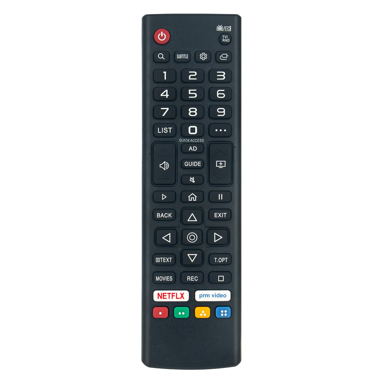 WINFLIKE - New AKB76037001 Replacement Remote Control fit for Oscar/LG/Q.Bell LCD LED TV - Black